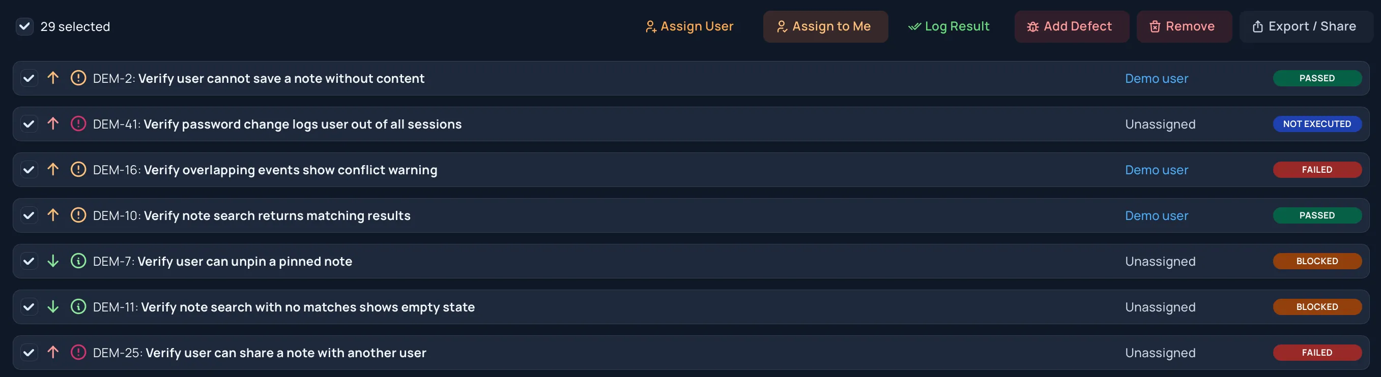Execution Options
